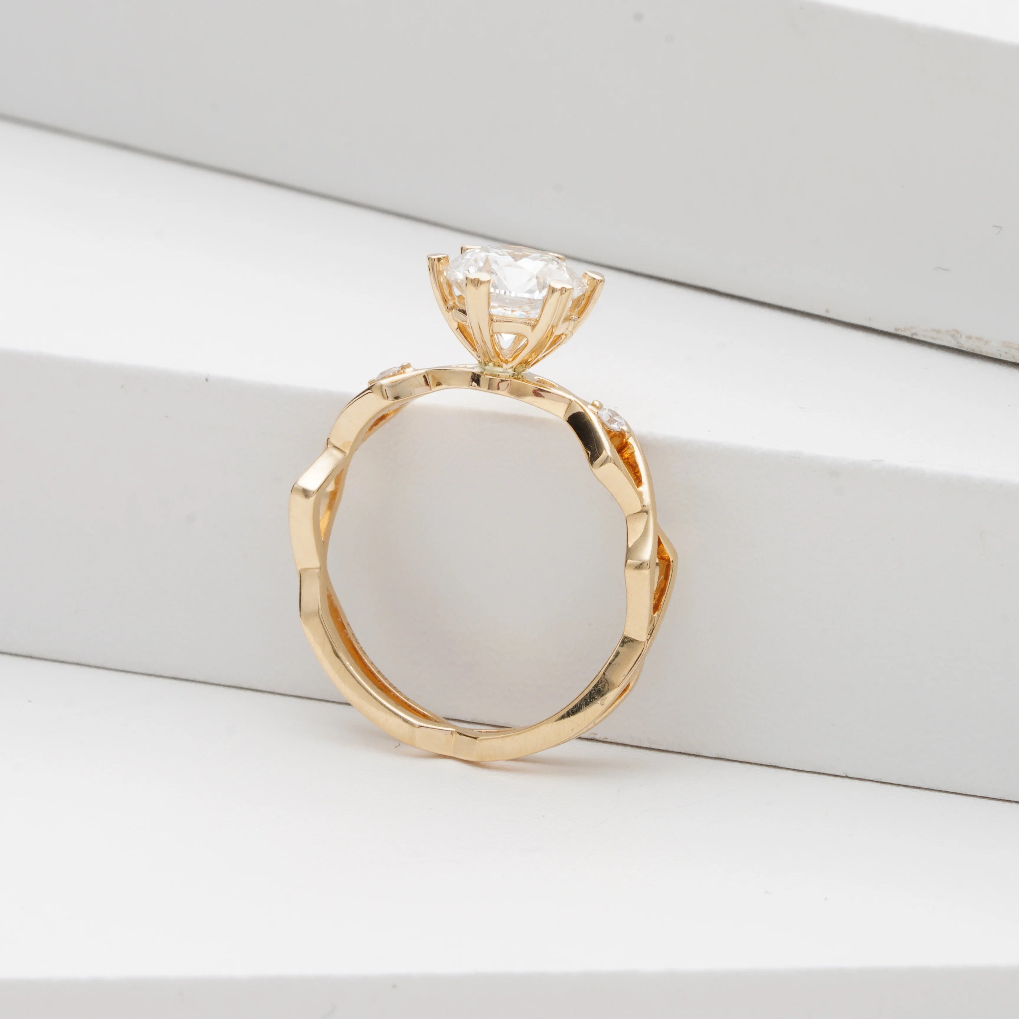 1ct Verified Diamond d Vs1 Engagement Rings IGI Cvd Hpht Diamonds Lab Grown Ring Romantic Six Heart Prongs 10k Solid Gold