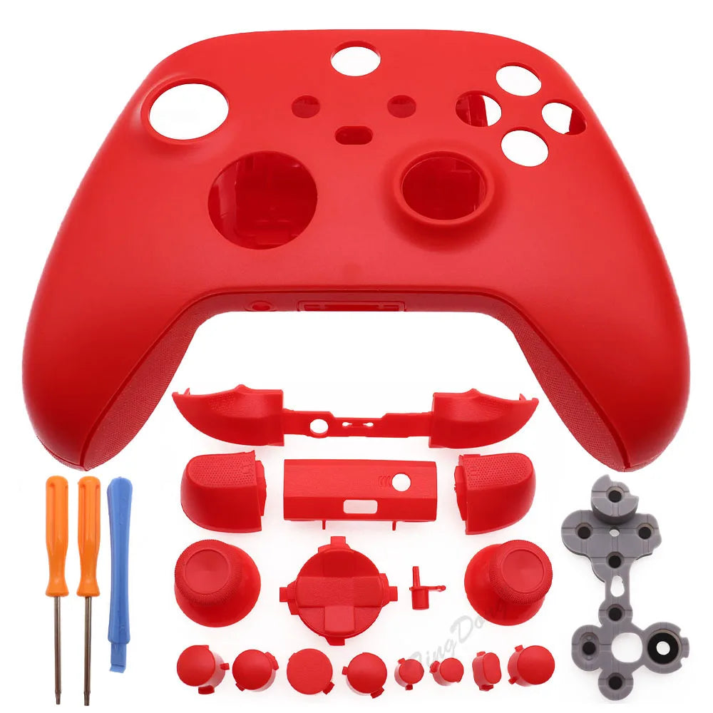 For Xbox Series X S Controller Protective Cover Shell Front After the shell Case and Full set Buttons &Tools & Conductive Rubber