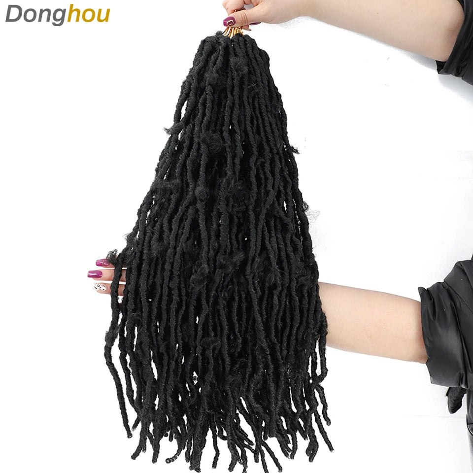 18 24 36 Inch Butterfly Faux Locs Crochet Hair Synthetic Meche Butterfly Locks Crochet Braid Distressed Soft Locs Crochet Hair