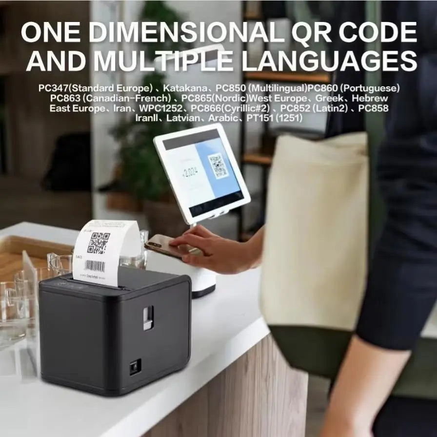 For XP-80T 80mm Direct Thermal Mini Receipt Printer for Mobile POS Systems USB Interface in Stock