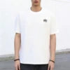 High Quality Men's Casual Knitted Polyester/Cotton 200GSM Loose Short Sleeve O-Neck Letter Custom Embroidery Anti-Wrinkle