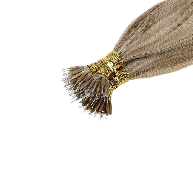 100% Virgin Human Hair Extensions Light Color Cuticle Keratin Bonded Nano Ring Tip Wholesale From Vietnam