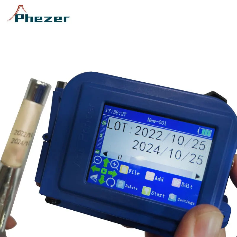 Mini Portable Hand Jet Inject Expire Date Printing Machine Inkjet Printer for Cosmetic Plastic Glass Bottles