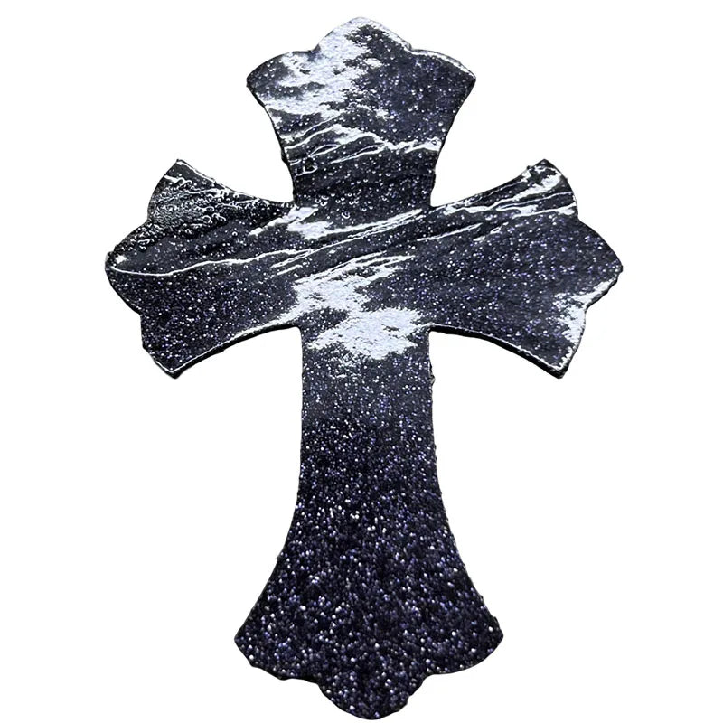 4.5*6.5cm Sheepskin Leather Patch With Cross Shaped Leather Label Genuine Leather DIY With Multiple Colors-106-182