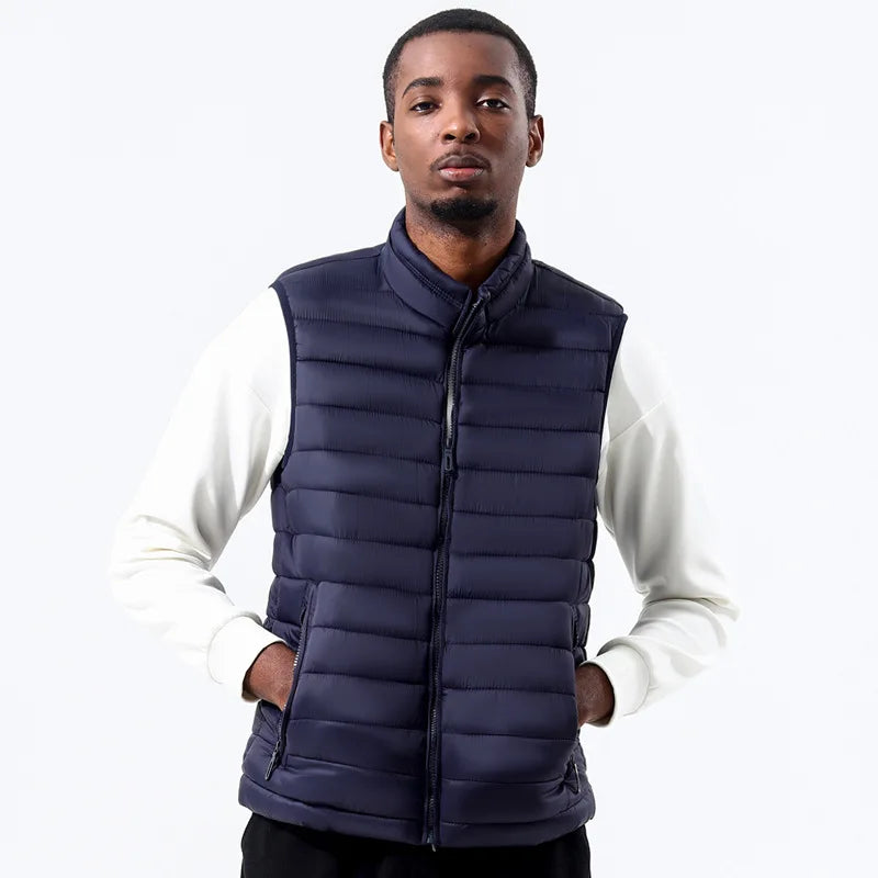 25-26 Autumn and Winter New Men's Vest Vest Collar Casual Sleeveless Warm Vest Coat.