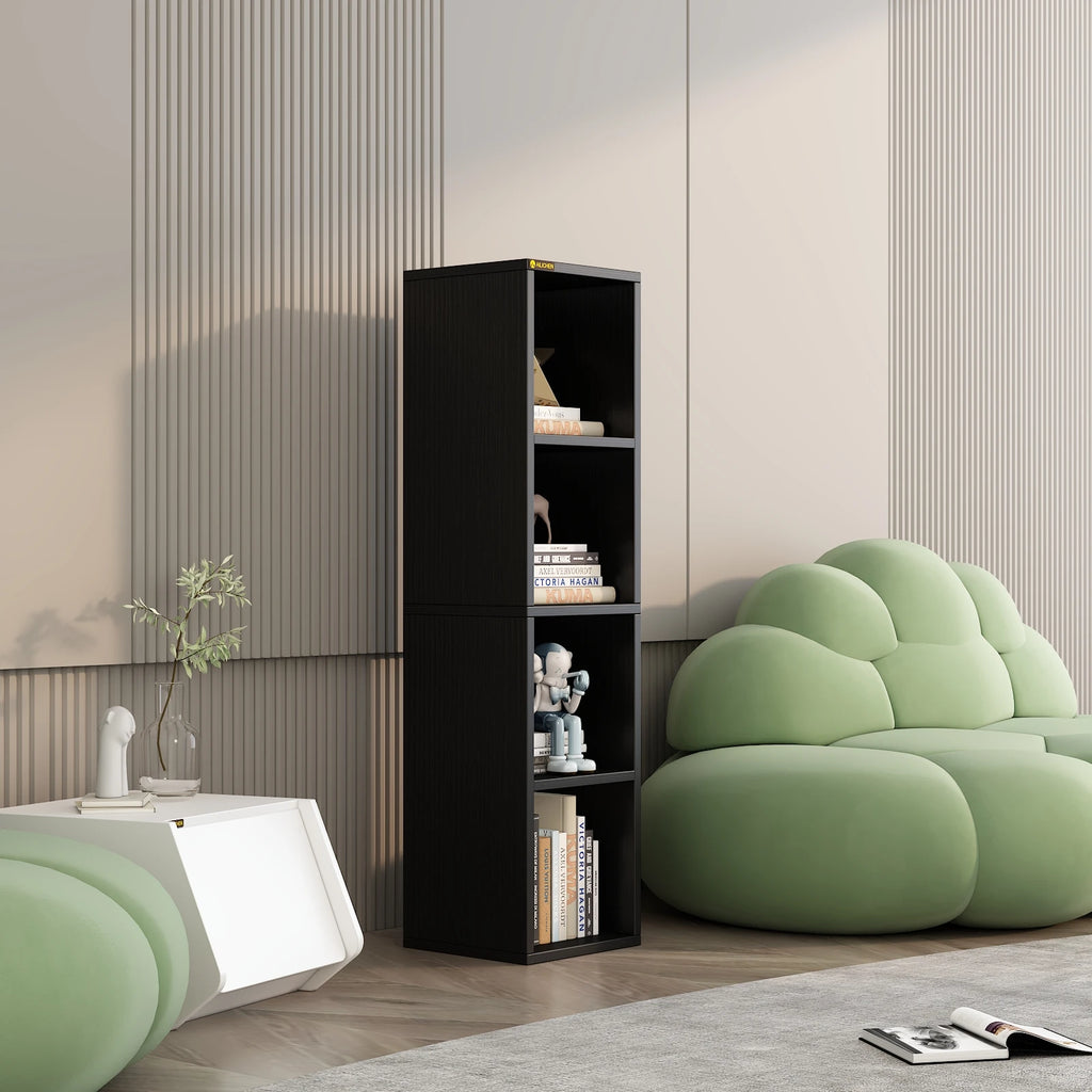 YQ FOREVER New Design Four Story Bookshelf Wooden Cabinet Living Room Furniture