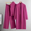 Vintage Fashion Ladies 3-Piece Set Long Cardigan Knitted Pant Ladies Sweater Suit-Casual Spring Autumn Styles