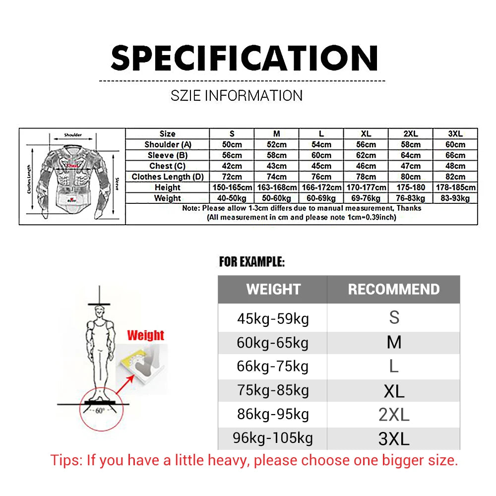 HEROBIKER Motorcycle Jacket Men Full Body Armor Motorcycle Motocross Racing Moto Armor Riding Motorbike Protection Size S-5XL