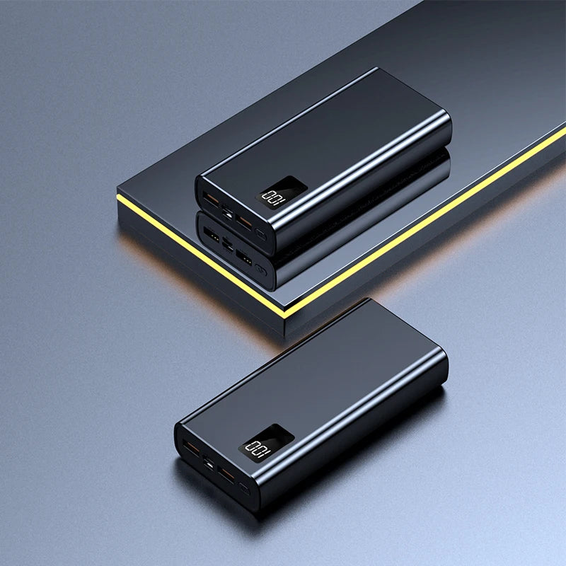 Ultra Slim 20000mAh Li-Polymer Battery Power Bank LED Display Fast Charging Dual USB Output Portable Power Bank Batterie Externe