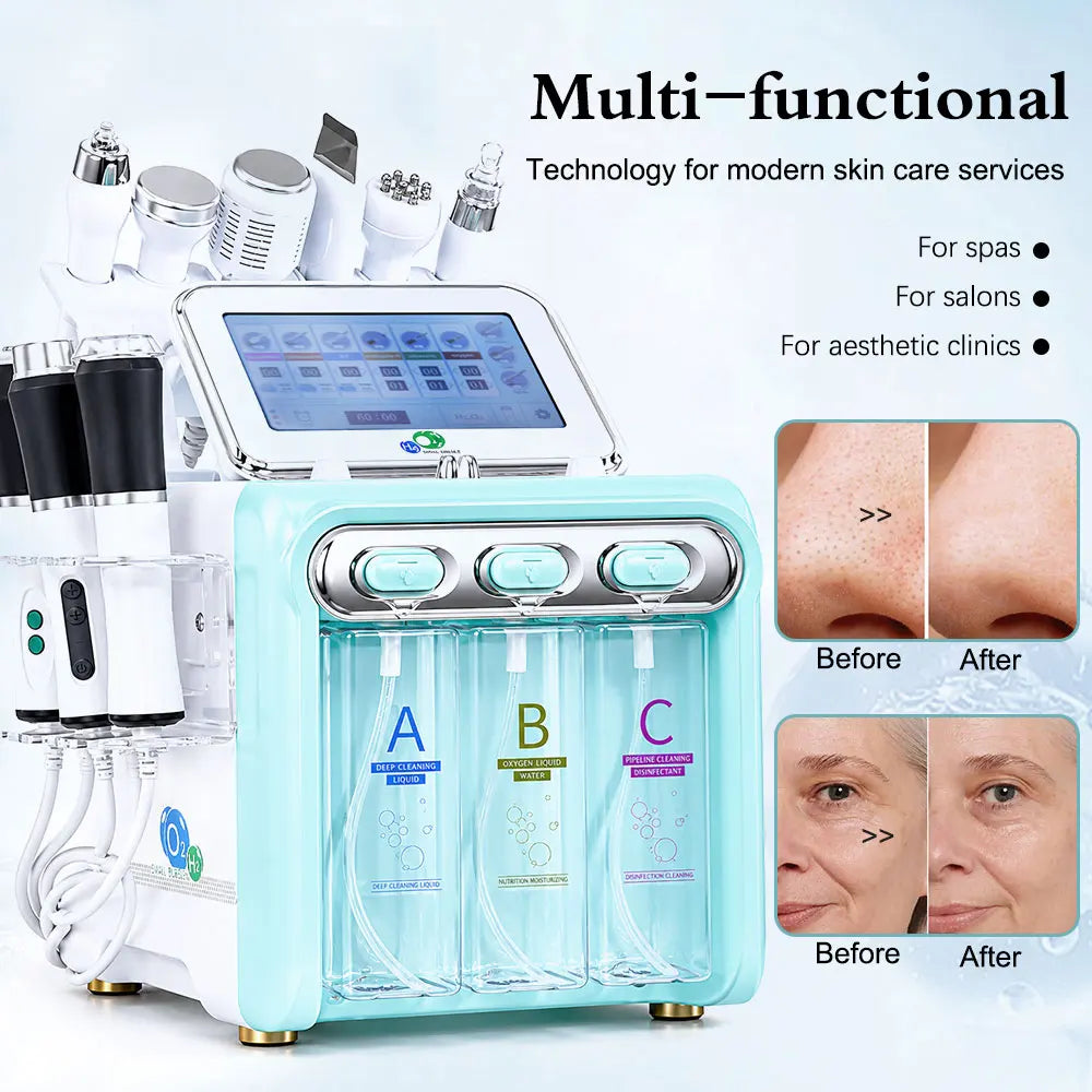 Multifunctional H2o2 Small Bubble Machine Hydra Skin Deep Cleaning Equipment Radio Frequency Face Lifting Device