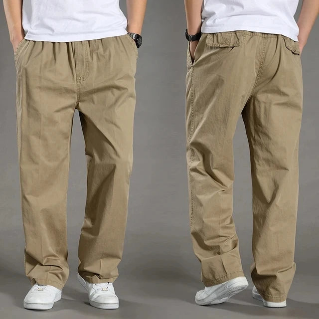 Solid Color Men's Clothing Pants 6XL Large Size Casual Trousers