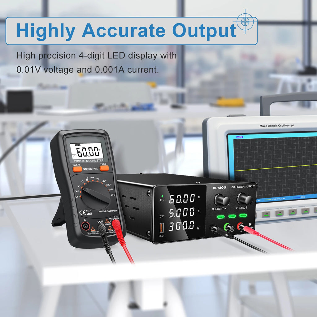 NICE POWER&KUAIQU SPPS-G605 60V 5A Adjustable DC Lab Power Supply Repair Voltage Regulator Battery Charger 24V 12V OCP OVP