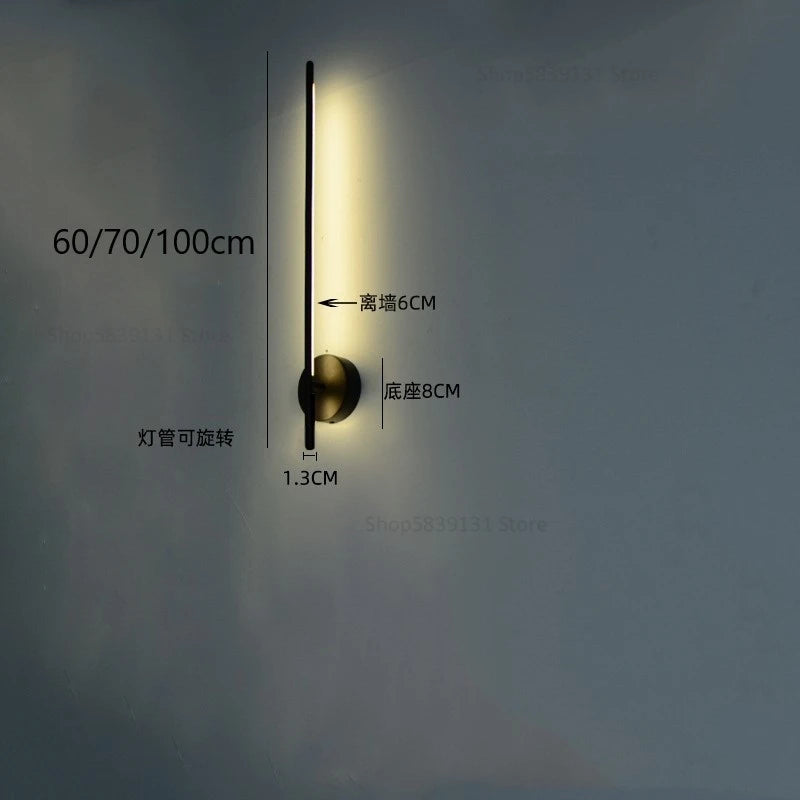 Modern Simple Line Wall Lamps Nordic Living Room Luxury Wall Decor Led Wall Light Creative Aisle Rotating Lam Wall Sconce Lights