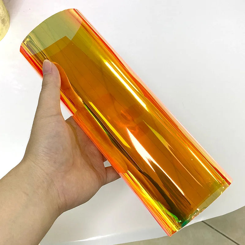 Non-Transparent PVC Holographic SOLID Color Changing Plastic Opaque Film for Handbag/Craft Making