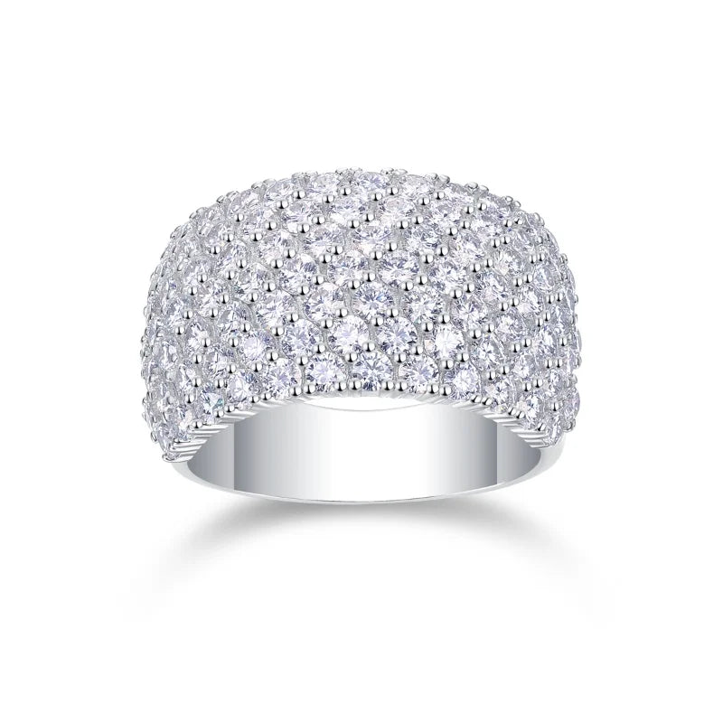 New Design Custom 925 Sterling Silver Moissanite Diamond Engagement Wedding Rings for Women Fashion Fine Jewelry