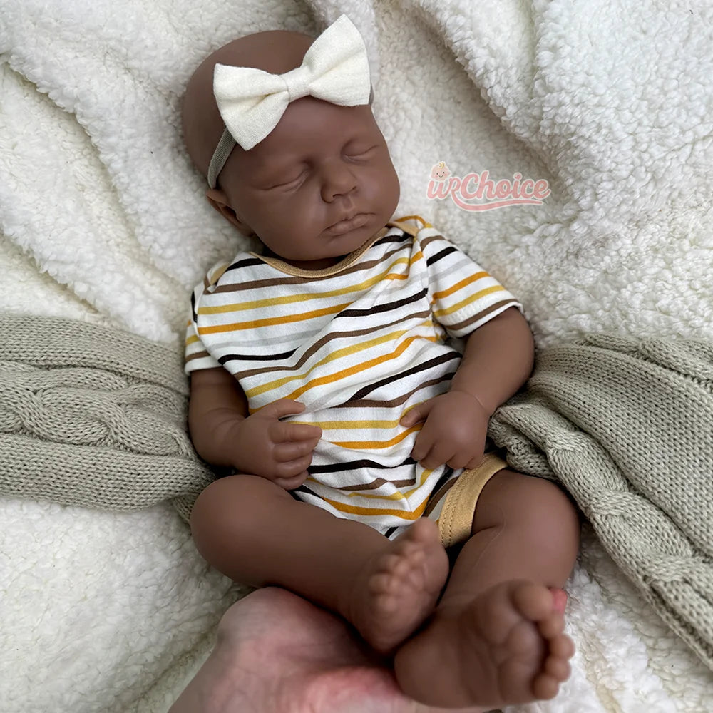 Lifelike Real Touch Silicone Reborn Dolls 20" Open Mouth LouLou Soft Full Body Newborn Realistic Details Gift for Baby Shower
