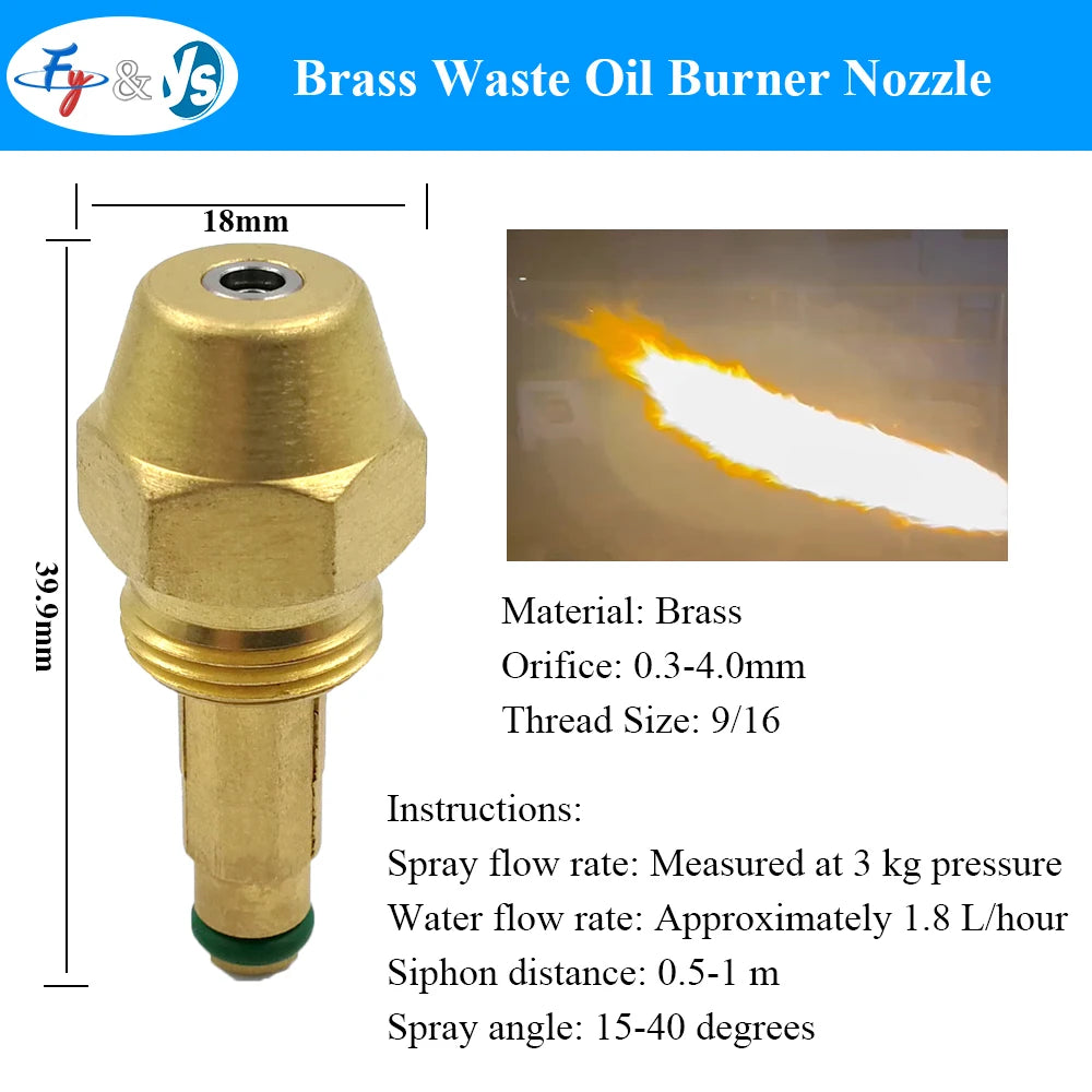 YS Top Quality Siphon Air Atomizing Nozzle, Siphon Nozzle for Waste Oil Burner