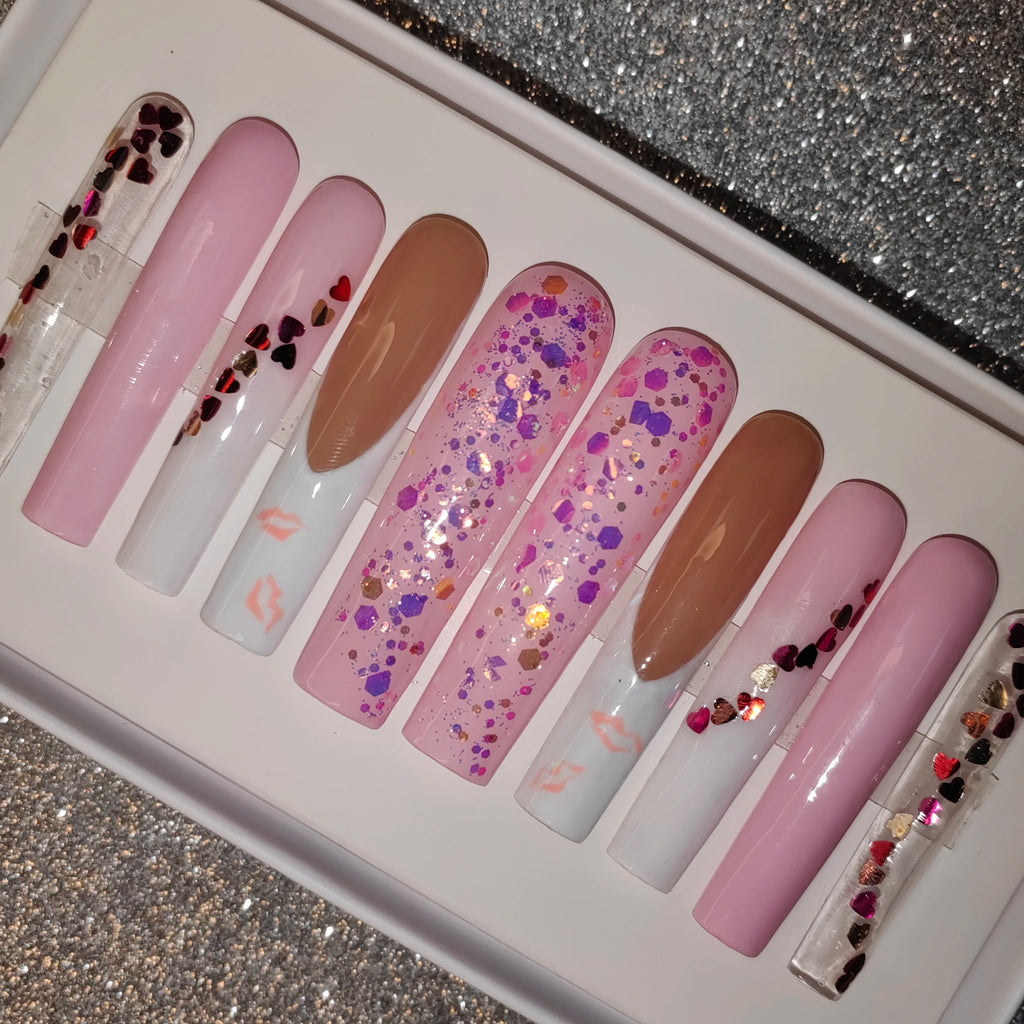 2024 Newest Wholesale Private Label Handmade Press Nails Ins Most Popular Trending Artificial Fingernails Acrylic Full Design
