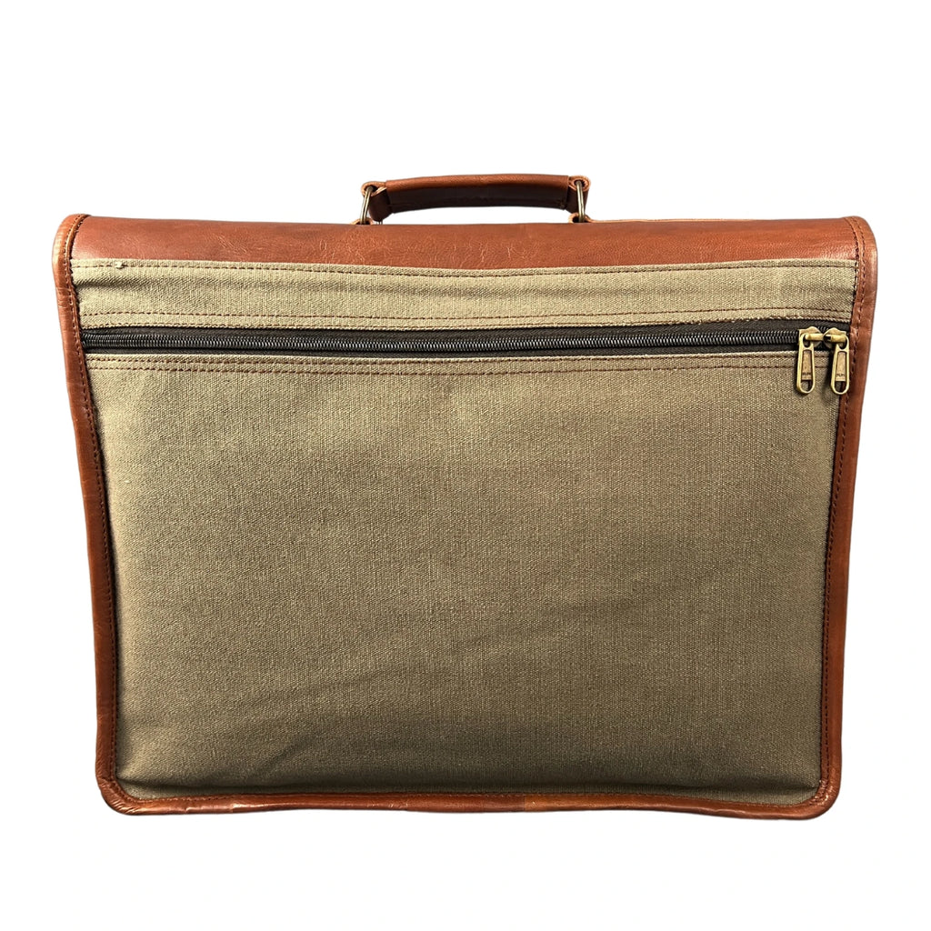 High Quality Vintage Genuine Leather Men's Laptop Messenger Sling Bag Portable Casual Style with Magnetic Snap Artists Creation