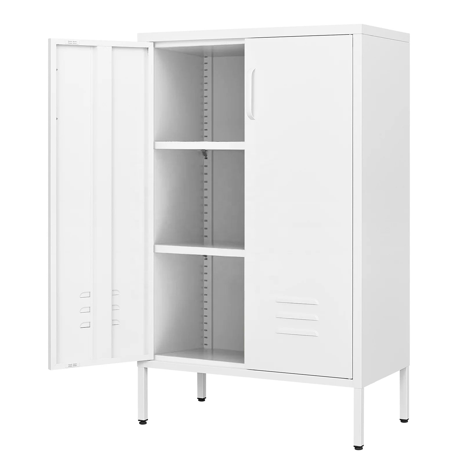 Hot Selling Home High Foot Metal Bookcase Single 2 Doors Cabinet Steel Storage Cabinet