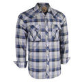 Men's Western Pearl Snap Button up Casual Cowboy Long Sleeve Two Pockets Work Plaid Shirts
