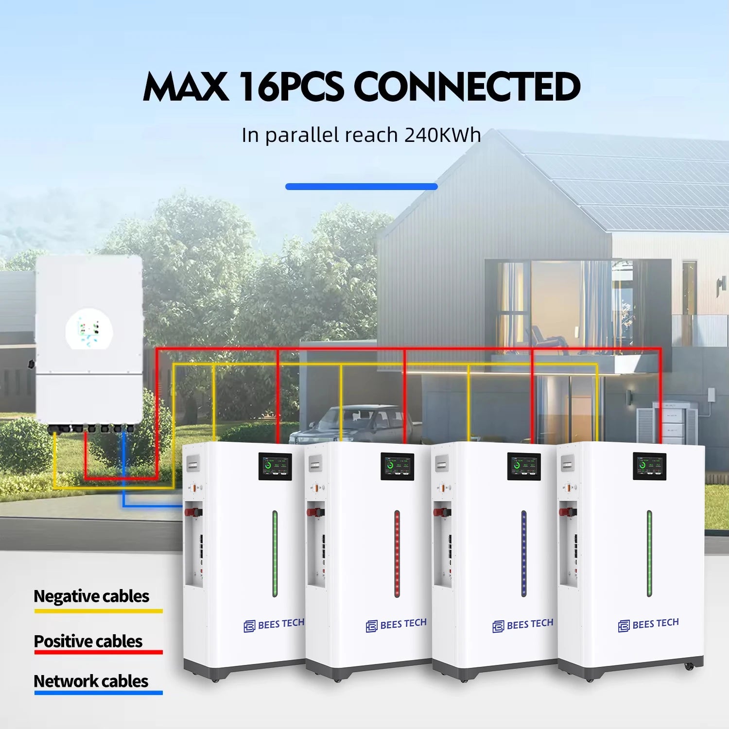 Eu Stock 12years Storage System 10kw 15kw 16kw Lithium Power Wall 51.2V 48V 100ah 200ah 300ah Solar Lifepo4 Battery Household