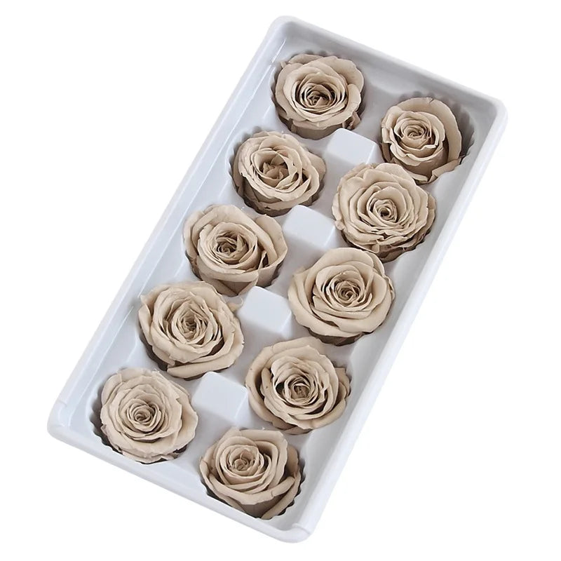 Factory Wholesale Preserved Rose Natural Flower Preserved Eternal Rose Heads Bud 4-5 cm in Bulk