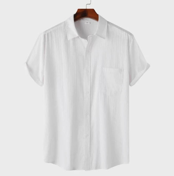 Liu Ming Custom Summer Men's Casual Short Sleeve Hawaiian Beach Shirts Breathable Cotton Button Design for Holidays Beach