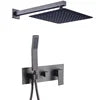 Bathroom Square Rainfall Shower System Wall Mounted Faucet Shower Set