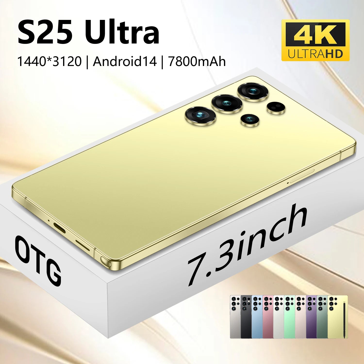 Hot Selling S25 Ultra Unlocked Cell Phone with Stylus Type-C 6.9 Inch 16GB+1TB Android Gaming 5G Mobile Phones Local US Stock