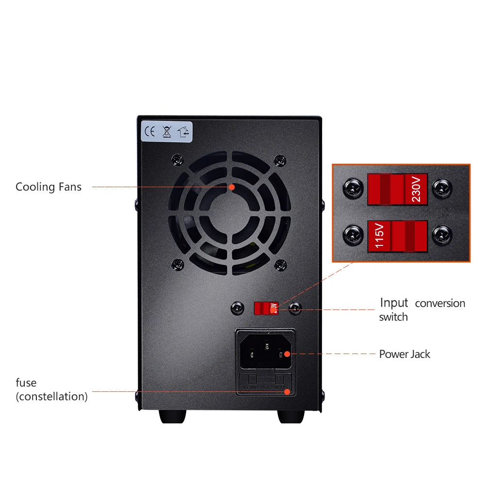 WANPTEK 60V 5A BENCH DC ADJUSTABLE POWER SUPPLY, DC POWER, REPAIR, LAB, DESIGN, SCHOOLS, TEST, ELECTROPLATE, CHARGE, DPS605U