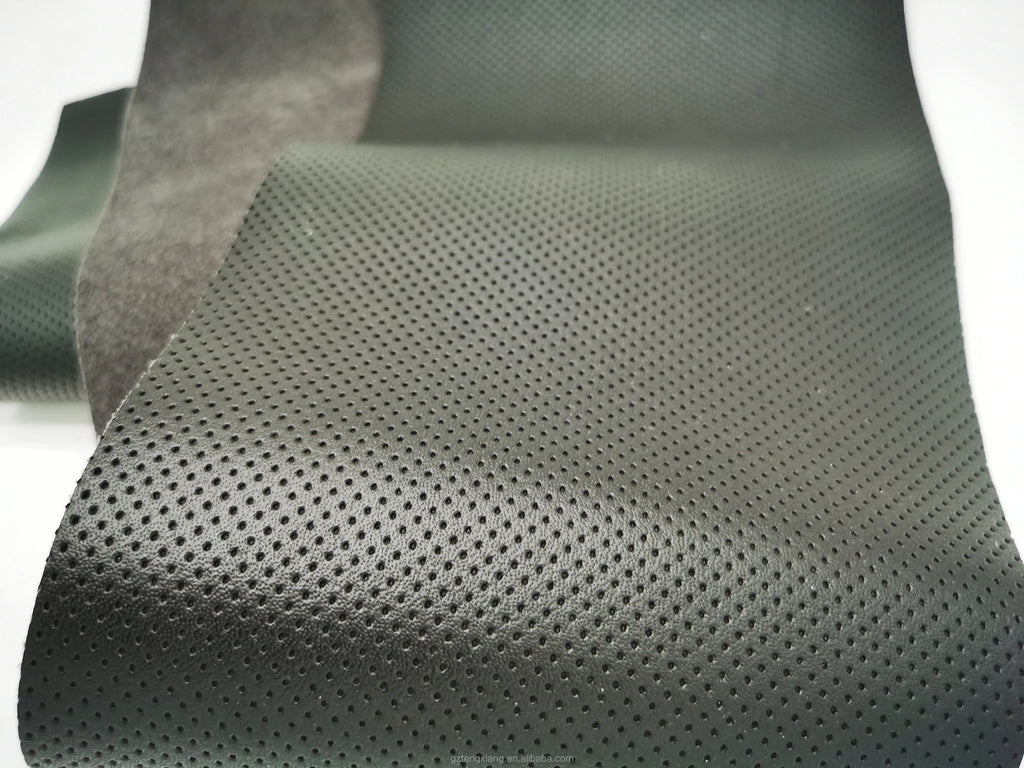 High Quality Eco-Friendly Waterproof Elastic PVC Leather Scratch Resistant Perforation Embossed Pattern Car Steering Wheel Seat