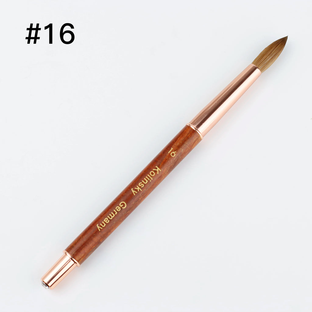 High Quality Nail Brush Custom LOGO Wood Handle 100% Pure Kolinsky Sable Acrylic Nails Art Brushes with Box
