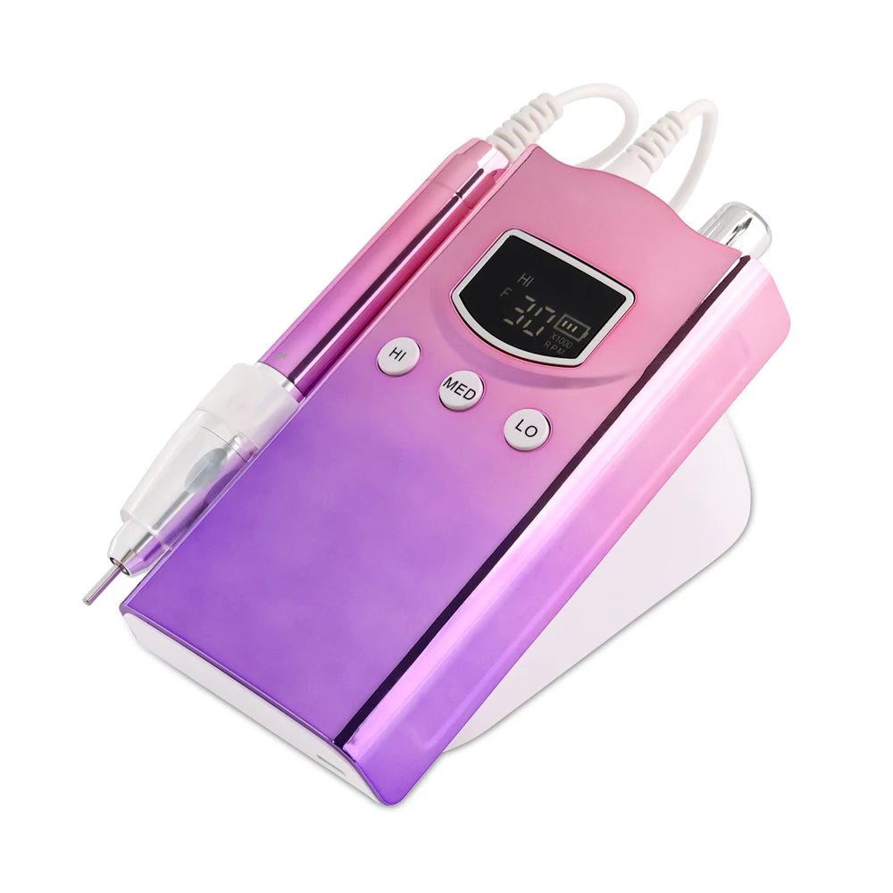 2025 Professional Wireless Brushless Gel Nail Drills 85w Efile Portable Cordless 35000RPM Electric Nail Drill Machine