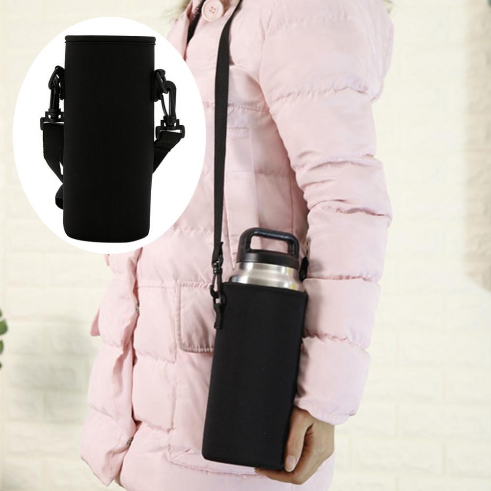 Portable Water Bottle Carrier Insulated Cup Cover Bag Holder Pouch with Strap Sports Bottle Covers
