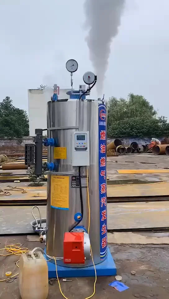 Lhs Small Vertical  500 700 1000 1500 Kg Natural Gas Lpg Oil Diesel Fired Steam Boiler