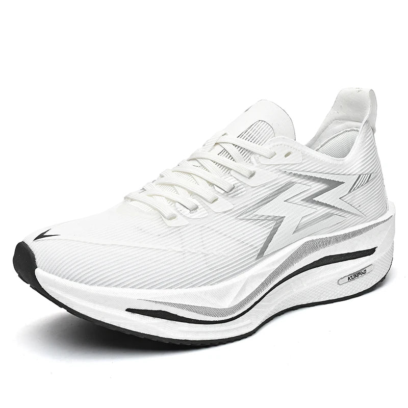 Sporty Breathable Lightweight Mesh Lace-Up Shoes with Arch Support Shock-Absorbant Midsole Waterproof & Soft Comfort