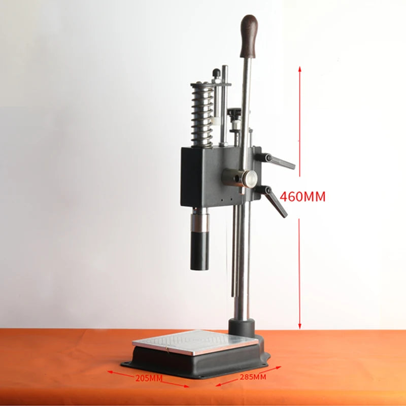 Perfume Bottle Capping Machine Tabletop Manual Pneumatic for Collar Ring Crimping Vial Top Pressing Pneumatic Glass Bottle