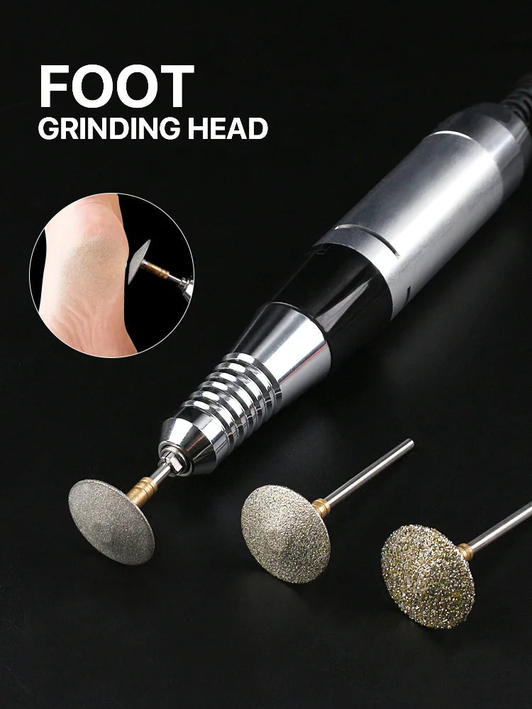 Diamond Nail Drill Bit Sanding Band Rotary Burr Foot Rasp Cuticle Cutters for Manicure Pedicure Disc Nozzles Tool Accessories