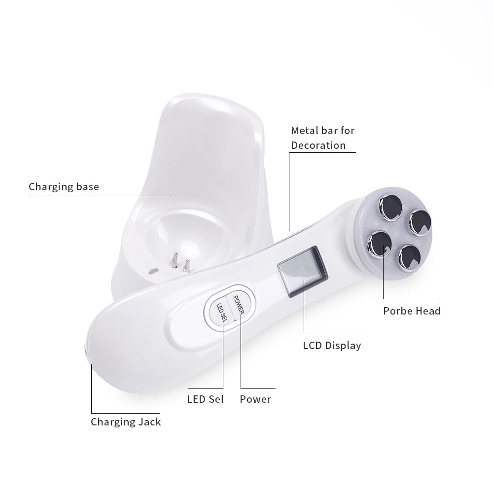 Face Lifting Machine EMS Micro-current Facial Skin Firm Massager LED Photon Rejuvenation Beauty Device