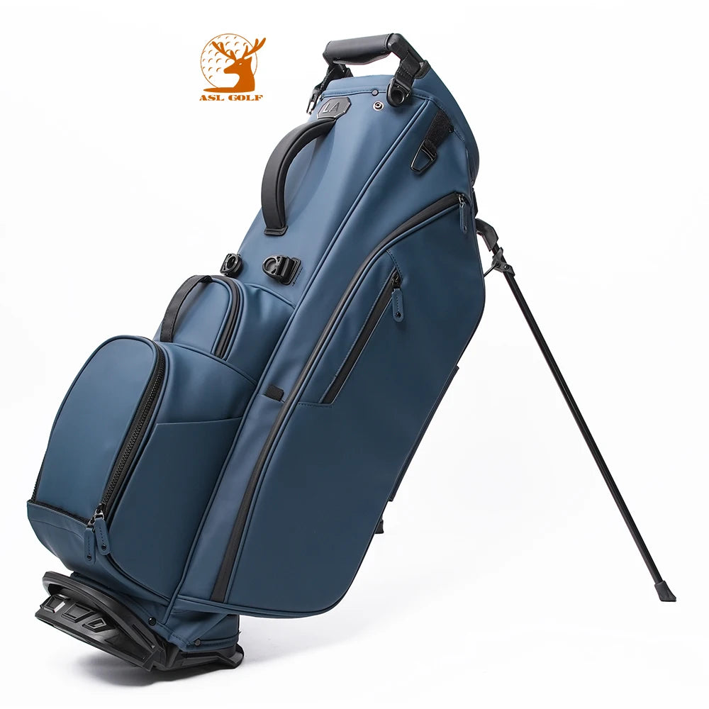 ASL GOLF 6-Way PU Leather Lightweight Waterproof Green Black Gray Blue Golf Stand Bag-American Customers Get Your Bags in 7 Days