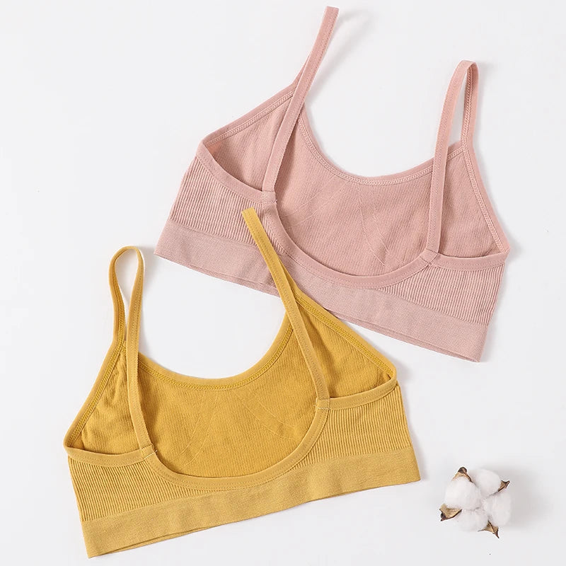 Women Sports Bra Tube Top Push-Up Bra Padded Crop Top Seamless Underwear Female Streetwear Tank Tops Removable Pads Camisole