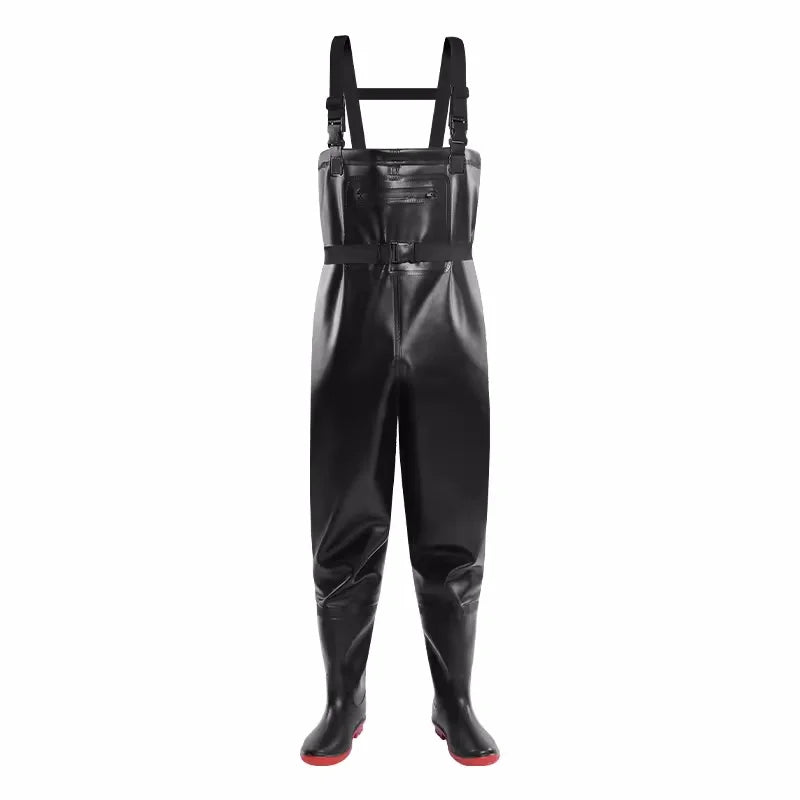 Extra Thick Durable Rain Pants with Rain Shoes Waterproof Unisex Fishing Waders for Four Seasons Outdoor Use