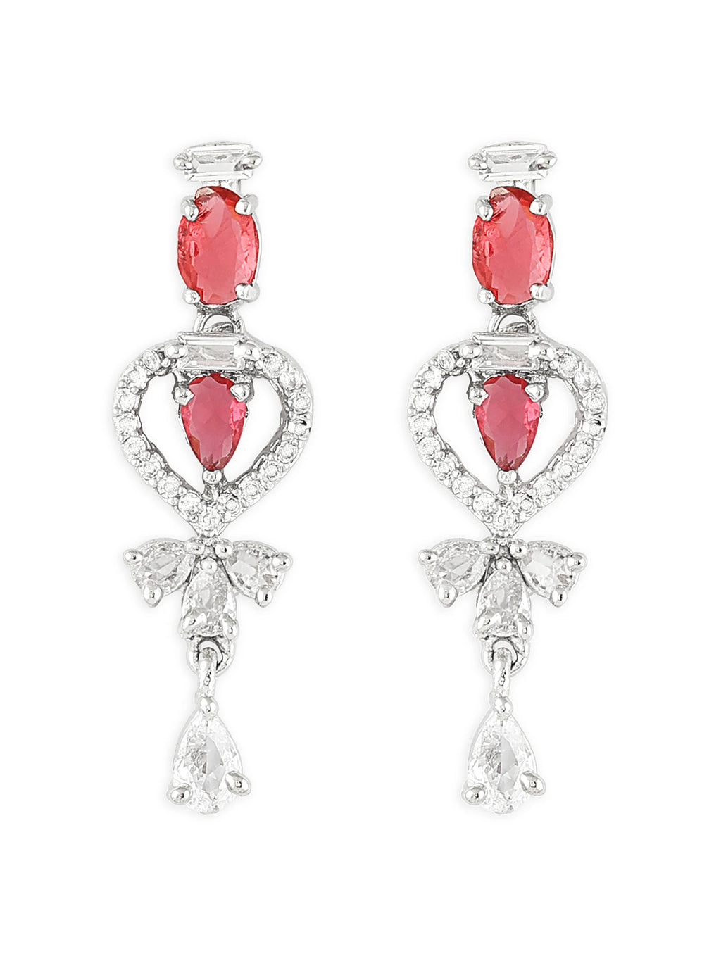 Luxury Custom-shaped Zircon Bridal Jewelry Set Rhodium Plated Earrings Necklace Women Classic Hot Selling Wedding Party Gift
