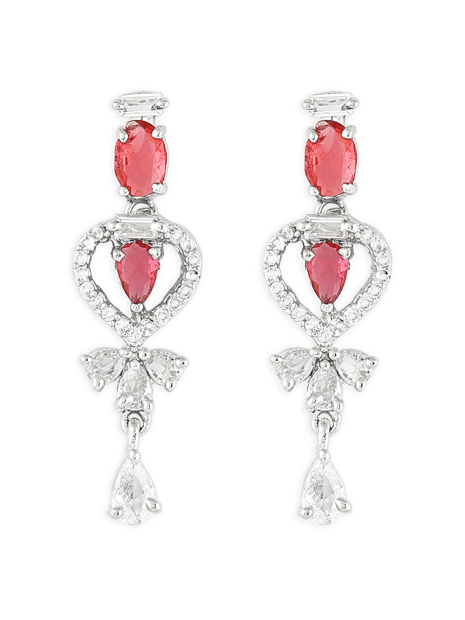 Luxury Custom-shaped Zircon Bridal Jewelry Set Rhodium Plated Earrings Necklace Women Classic Hot Selling Wedding Party Gift