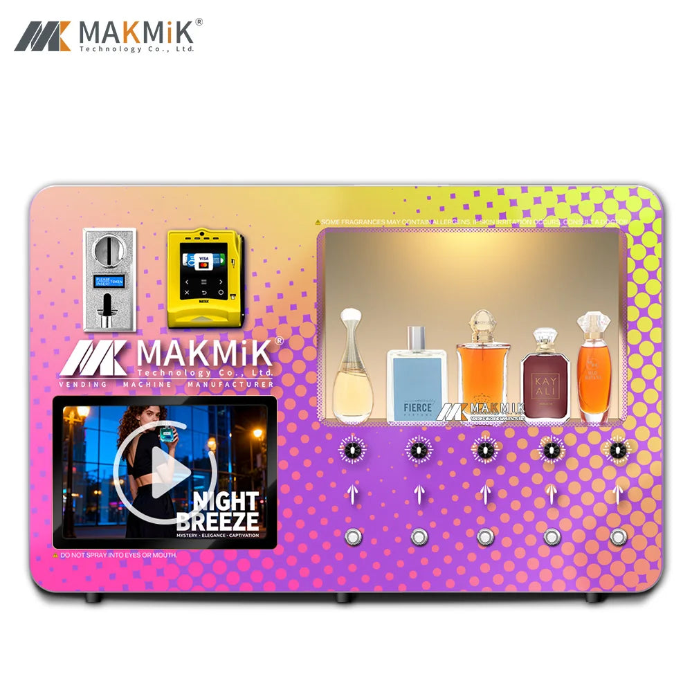 MK New High-End Perfume Vending Machine Multi-Function with HD Display and Card Reader for Beauty Salons Hotels and Stores