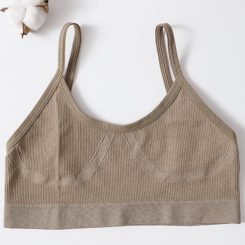 Women Sports Bra Tube Top Push-Up Bra Padded Crop Top Seamless Underwear Female Streetwear Tank Tops Removable Pads Camisole