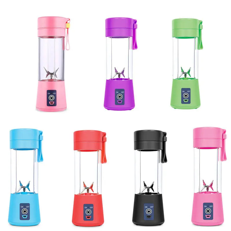 150W 380ml Electric USB Rechargeable Home Blender 6-Blade Portable Juicer with Cup Multifunctional 6S Plastic Mixer OEM