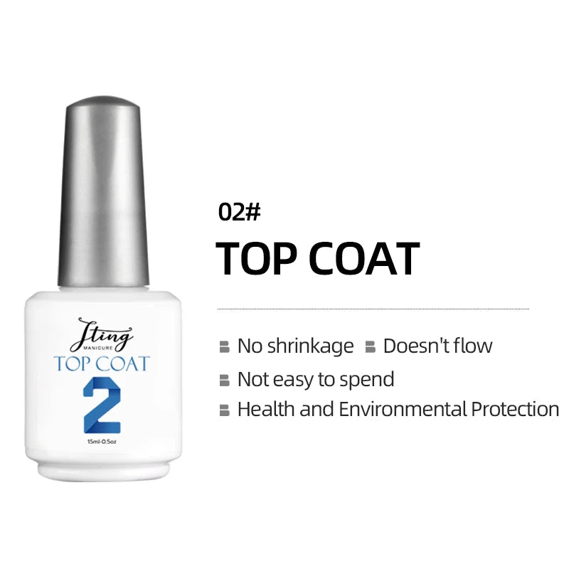 JTING Free Label New Design Hot Sale Top Base Coat Gel Nail Polish OEM Custom Private Label Available Professional Nail Supplier