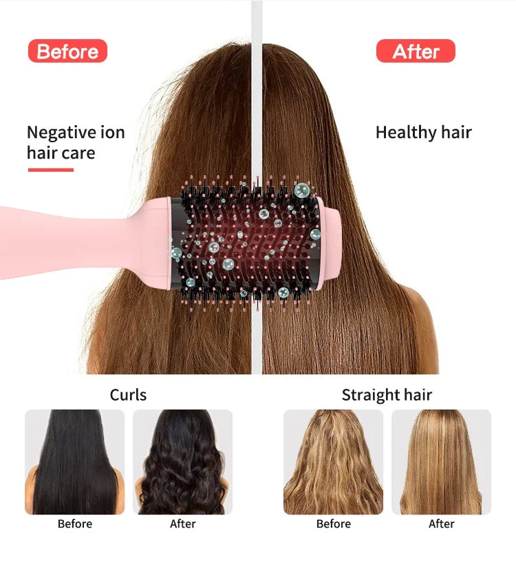 One Step Hair Dryer and Styler Hot Air Comb Hair Dryer With Comb